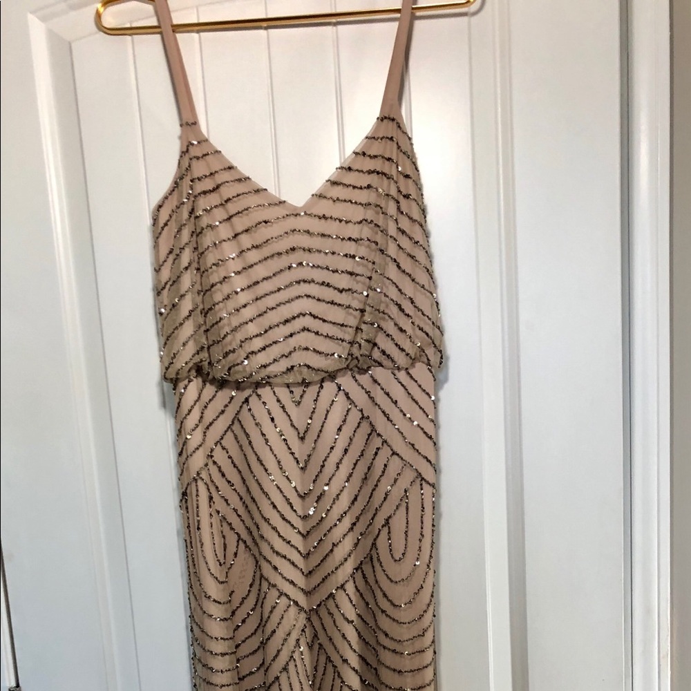 Adrianna Papell Embellished Blouson Gown